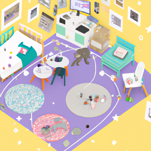 crea un immagine in base al titolo "come arredare la cameretta dei bambini: 10 tendenze per uno spazio accogliente ed esteticamente piacevole"