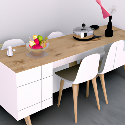 crea un immagine in base al titolo "aggiorna la tua cucina con le ultime tendenze in mobili da cucina!"